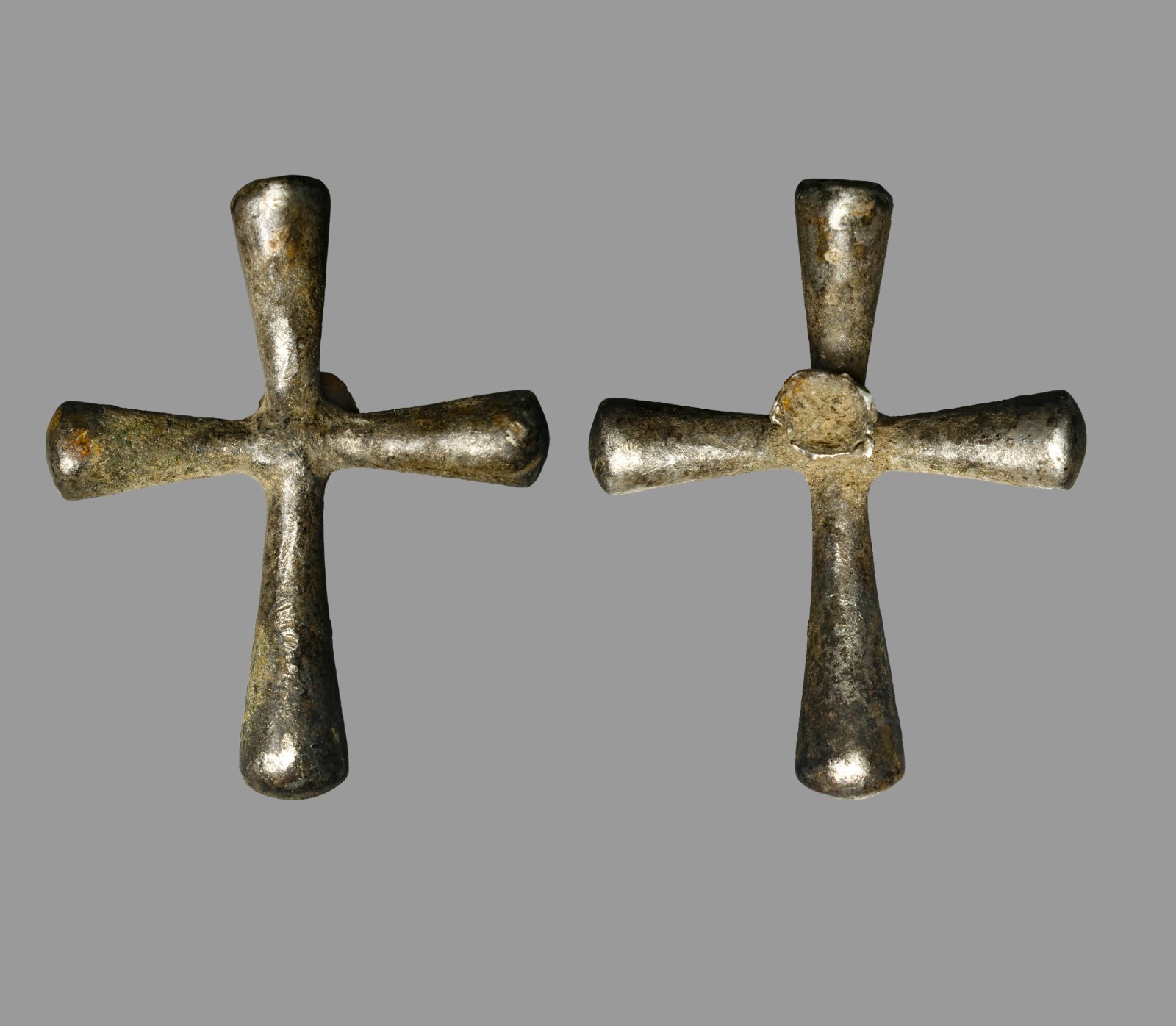 Premium Solid Silver Crusader Knight Templar Cross Jerusalem Find 35mm Antiquity-image