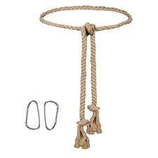 cnomg Rope Belt for Women 98 Inch Adjustable Cotton Long Waist Rope Belts Brown