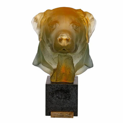 Daum Retired Dandys Gaspard Golden Retriever Jean-François Leroy - Pate De Verre