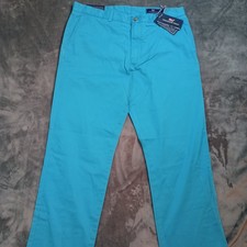 Vineyard Vines Breaker Pants Mens 35x32 Blue Chino Cotton Stretch Straight NEW