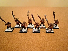 GW WFB 8 Chaos Marauders w/halberds  well painted