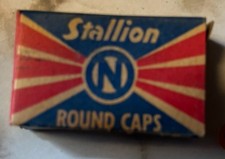 Vintage Stallion Round Caps Box Nichols Industries Jacksonville Texas