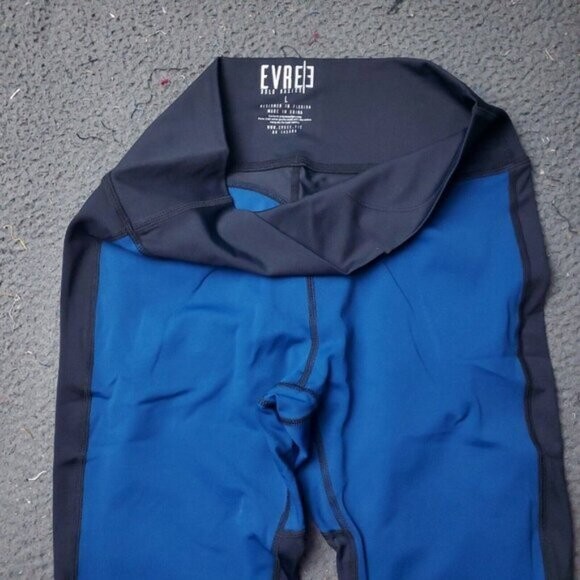 LOT OF 3 NEW EVREE X Barbella Heart Leggings Womens L Large Blue Athletic Pants