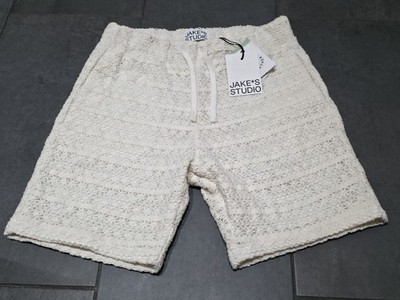 JAKE*S STUDIO Crochet Shorts Creme   Größe M   Boho / Ibiza / Old Money Style 