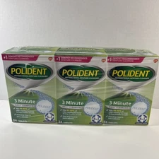 Polident Overnight Whitening Antibacterial Denture Cleanser Tablet-252 Nos