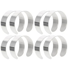 8 Pcs Bracelet Blanks DIY Bracelets Bangle Cuffs Jewelry Stainless Steel