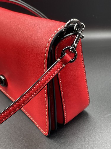 COACH X 1941 Disney Mickey Mouse LEATHER DINKY CROSSBODY CLUTCH Red 20215 37932 - Picture 9 of 16