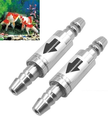 2er-Pack Edelstahl-Rückflussventil für CO2-Leitungen in Aquariumsystemen