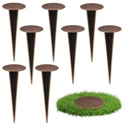 8 Pack Permanent Property Line Markers, 7x3 Inch Brass Boundary Markers for P...