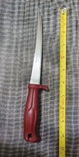 VINTAGE SWEDEN NORMARK STAINLESS w/ PLASTIC HANDLED FILLET KNIFE