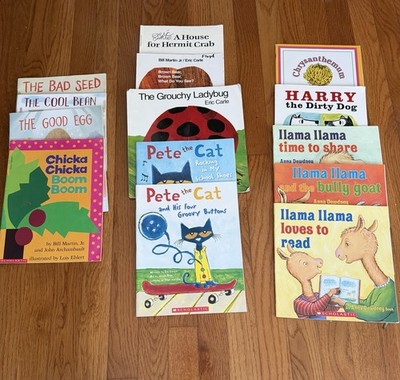 Book Lot 14 Kindergarten Pre-k Pete The Cat Llama Llama Jory John Eric Carle