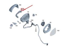 MERCEDES-BENZ EQS V297 Blinker für linken Türspiegel A0999066902 Originalteil
