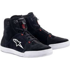 Scarpe Moto Alpinestars Chrome - Nero/Grigio freddo/Rosso fluo 25123221054