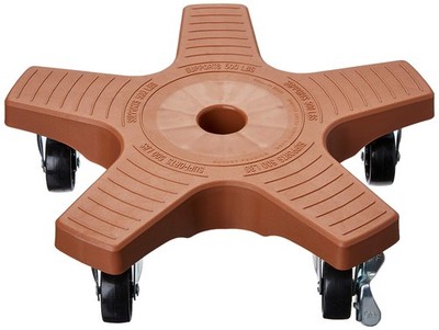 Bosmere 14'' Plant Caddie - Heavy-Duty Rolling Stand 14'', Terra Cotta 