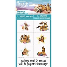 Unique Spirit Riding Free Tattoos, 24 Ct., Multicolor,Press-on Tattoos