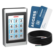 Wired Gate Opener Keypad with 2 RFID Cards  16.4ft Cable, IP67 Waterproof Me...