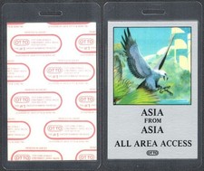 Vintage 1983 Asia Alpha Tour Backstage Pass Roger Dean Art YES ELP King Crimson