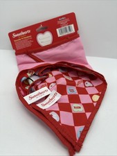 Sweethearts Dog Bandanas Large Triangle Reversible Valentine Day Scarf Heart