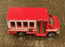 Matchbox 1998 Chevy Transport Bus Fire Rescue...
