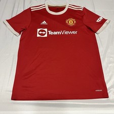 MANCHESTER UNITED HOME FOOTBALL SHIRT 2021/22 SOCCER JERSEY ADIDAS MENS Large