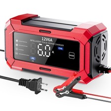 6-amp 12v Smart Battery Trickle Charger Automatic Battery Maintainer Desulfator