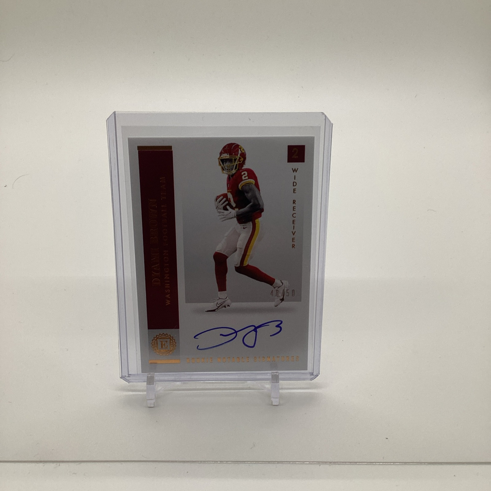DYAMI BROWN 2021 ENCASED ROOKIE NOTABLE SIGNATURES RC AUTO /50