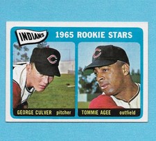 1965 Topps #166 Tommie Agee ROOKIE card New York Mets Cleveland Centered NRMT+. rookie card picture