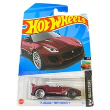 Hot Wheels 15 Jaguar F-Type Project 7 Diecast Car 116/250 Burgundy HW Roadsters