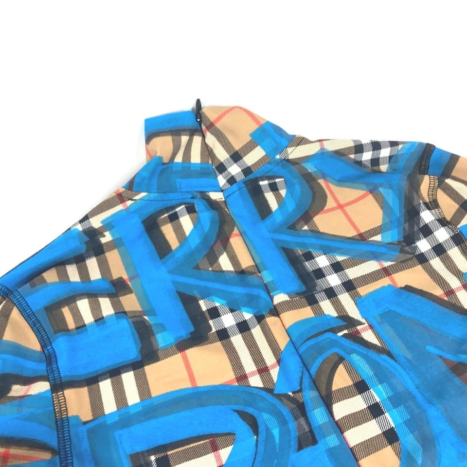 BURBERRY ロゴ Trajes de baño a cuadros Trajes de baño Nailon Beige/azul Foto 4 de 4