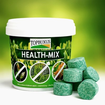 Topbuxus Health Mix Revive Box Pflanzen stoppen Vergilbung steigern Wachstum Buxus Futter 