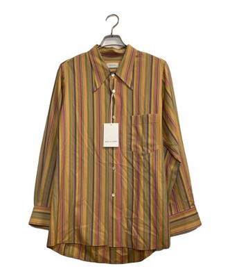 BED J.W. FORD STRIPE SHIRT Size: 0 Yellow 24SS-B-BL03 Men