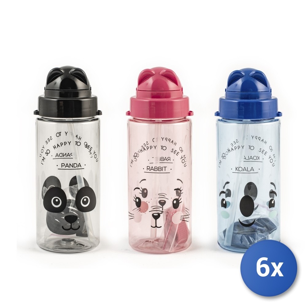 6X Home Water Bottle Assorted Colors 0.75L