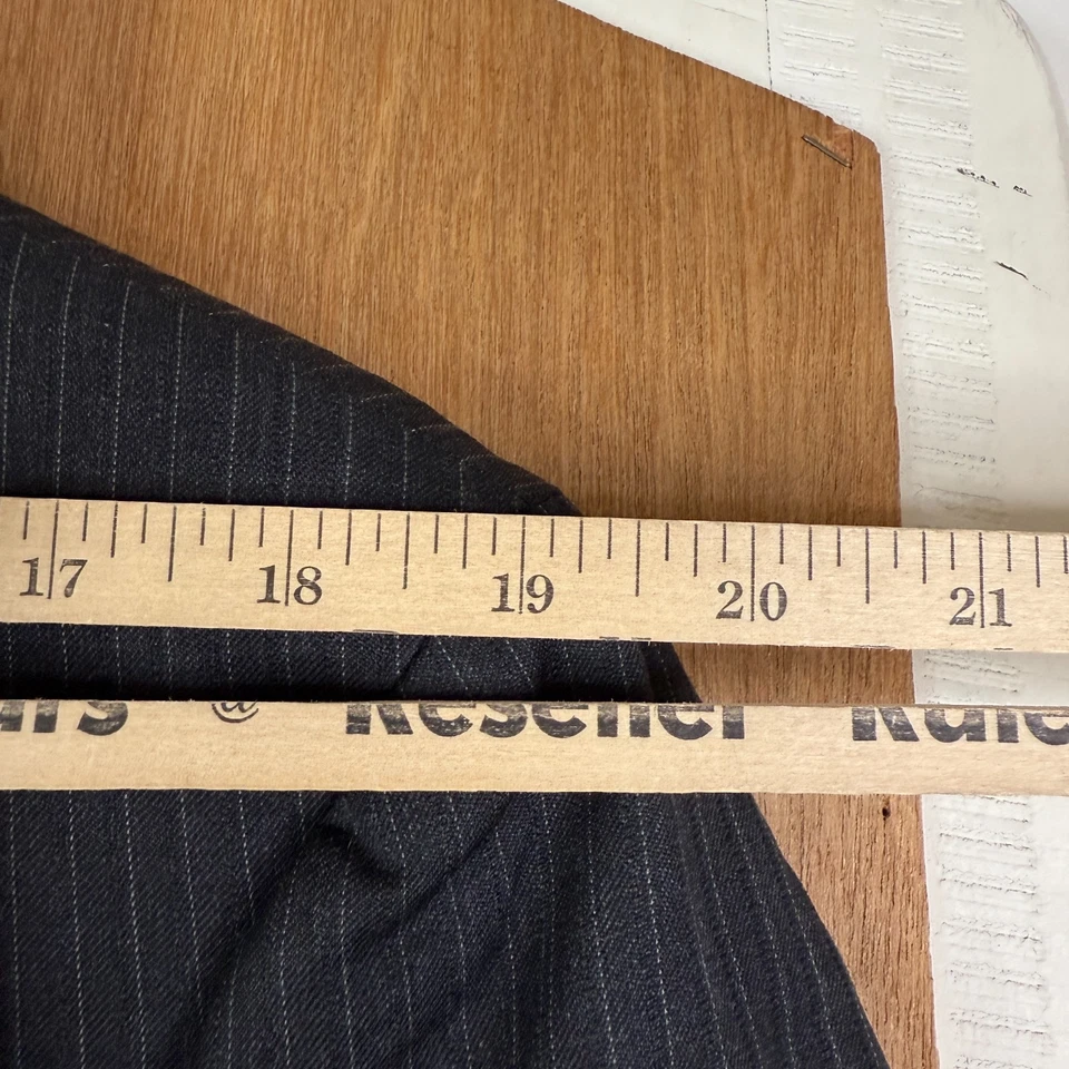 Traje Alfani Para Hombres 42R Gris Rayas 2 Botones Lana Cachemira Pantalones 36x28 Planos Foto 4 de 4