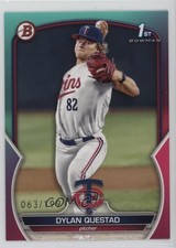 2023 Bowman Draft Aqua & Pink Gradient 63/199 Dylan Questad #BD-25 0q3