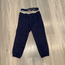 Mizuno Women's Performance Pants Navy Blue Softball, Size M And Adjustable Belt