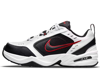 Nike Air Monarch IV Men's Workout Shoes Wide|4E, White/Black, 7 US