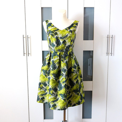 Joseph Janard dress cocktail dress ''kid brocade palm tree'' 36 unworn note measurements