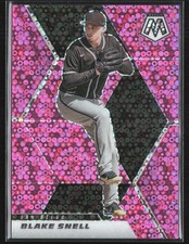 Blake Snell 2021 Panini Mosaic Quick Pitch Pink /20 #37 San Diego Padres