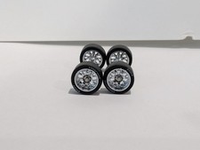 1:64 Scale 10.5 mm Chrome BBS LM Real Rider Style Wheels and Tires