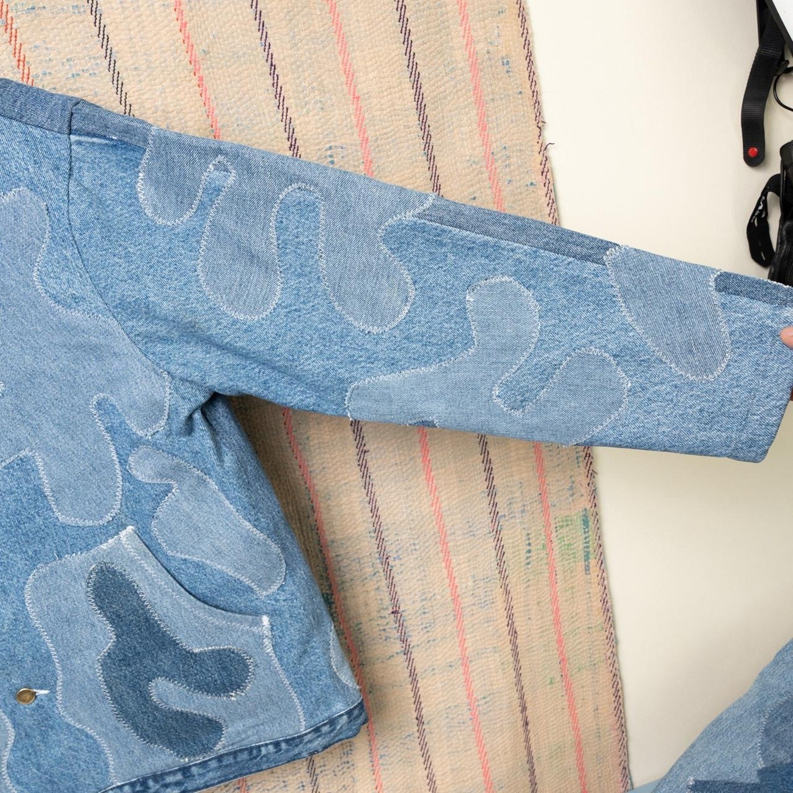 Custom upcycled patchwork denim jacket - image 3