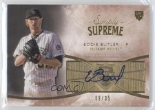 2014 Topps Supreme Simply Sepia 9/35 Eddie Butler #SSU-EBU Auto 0b2