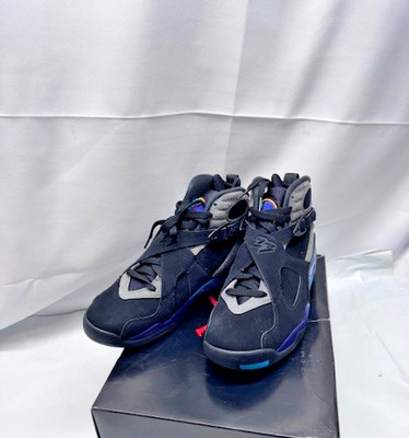 Air Jordan 8 Retro -Size womens 9.5- Black/Bright Concord/Aqua Tone*New