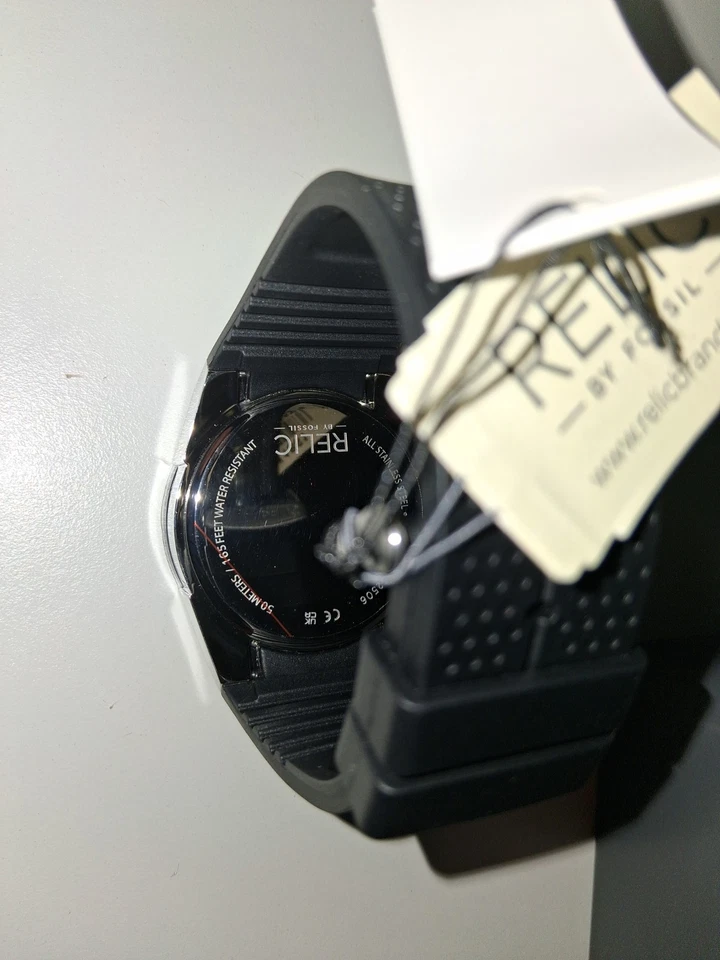 Reloj Hombre RELIQUIA Fossil Jake ZR11861 Acero Inoxidable 50mm Cristal Azul Fecha 50m Foto 3 de 4