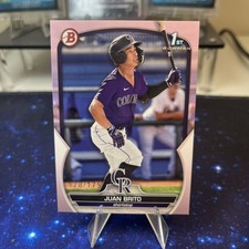 2023 Bowman Prospects Juan Brito 1st Pink /175 Colorado Rockies