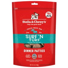 Stella Chewy's Freeze-Dried Raw Surf 'N Turf Dog Food Patties 25 Oz