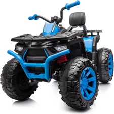 Kids ATV 4 Wheeler, 24V 4WD Electric ATV Ride on Toy for Big Kid W/ 2-Seater, 4X