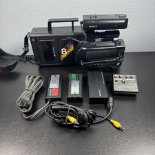 Please Read  Vintage Sony CCD-V8AF 8mm Video 8 Camera Recorder Accessories