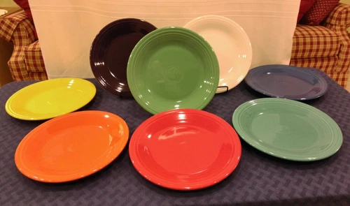FIESTA LOT #3 OF 8  10-1/2" CLASSIC Dinner PLATES. F/S. Firm Price. No offers.