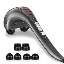 HANGSUN Handheld Neck Back Massager for Pain Relief 1 Count Pack of 1 , Gray