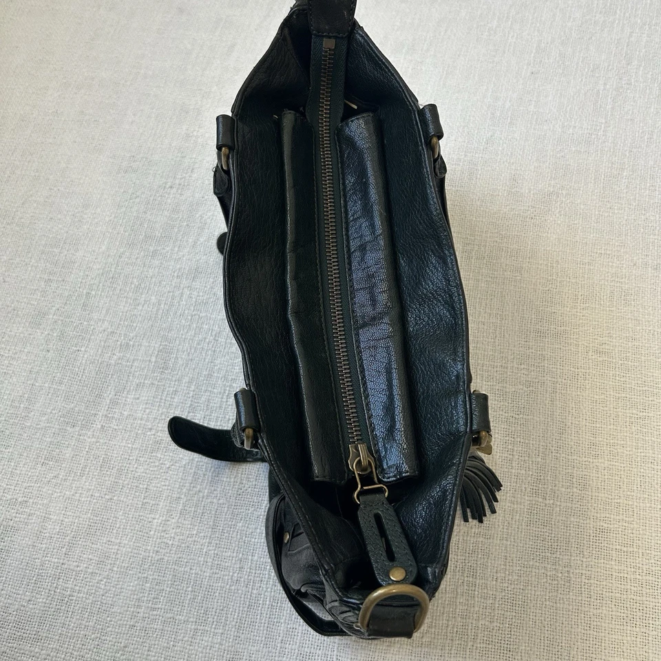 Vintage Rebecca Minkoff Dark Green Leather Tote  Shoulder Bag Style Grunge Edgy - Image 4 of 4